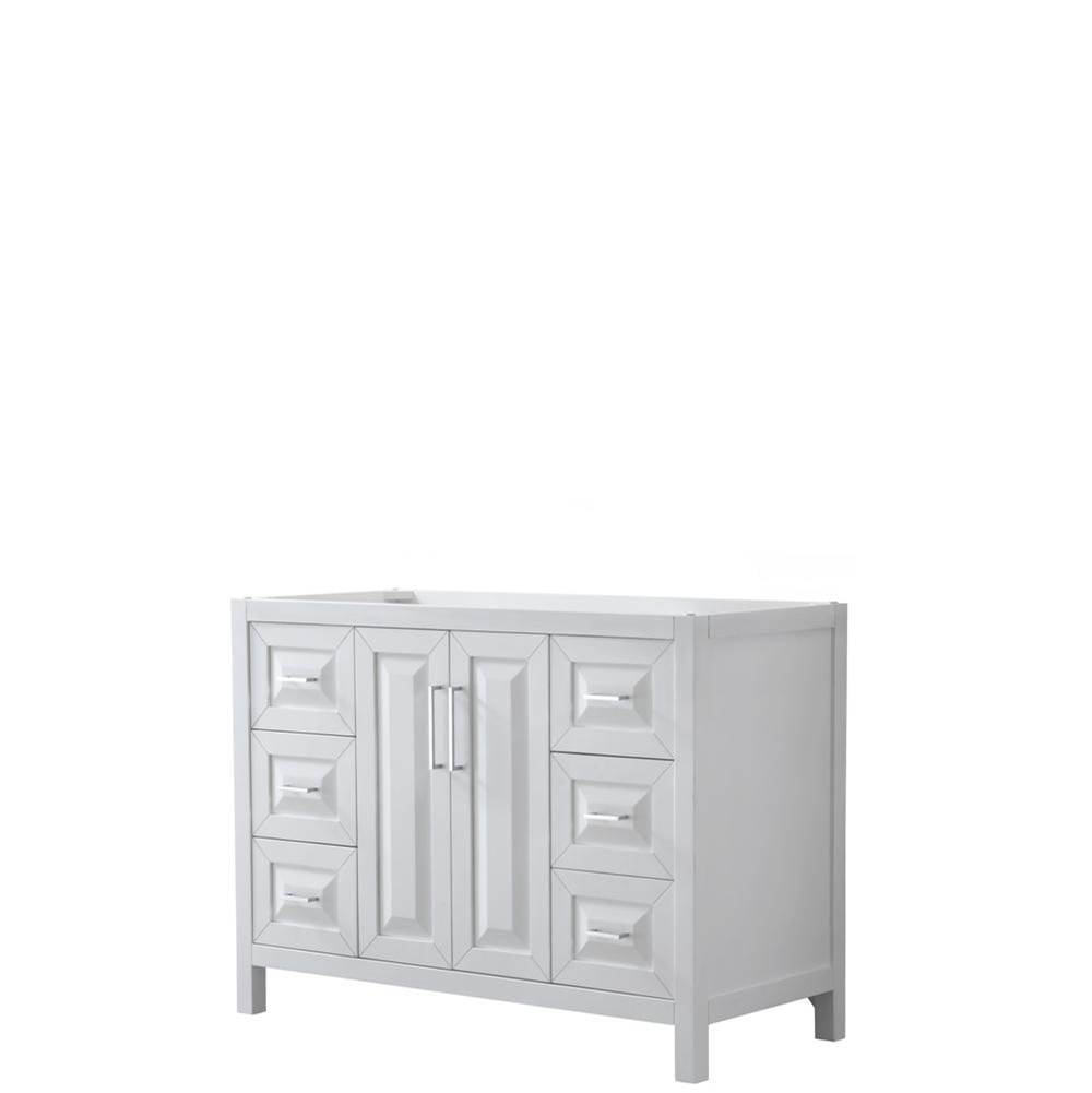 Wyndham Collection - Daria 48 Inch Single Bathroom Vanity in White, No Countertop, No Sink, and No Mirror - White