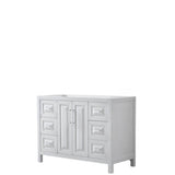 Wyndham Collection - Daria 48 Inch Single Bathroom Vanity in White, No Countertop, No Sink, and No Mirror - White