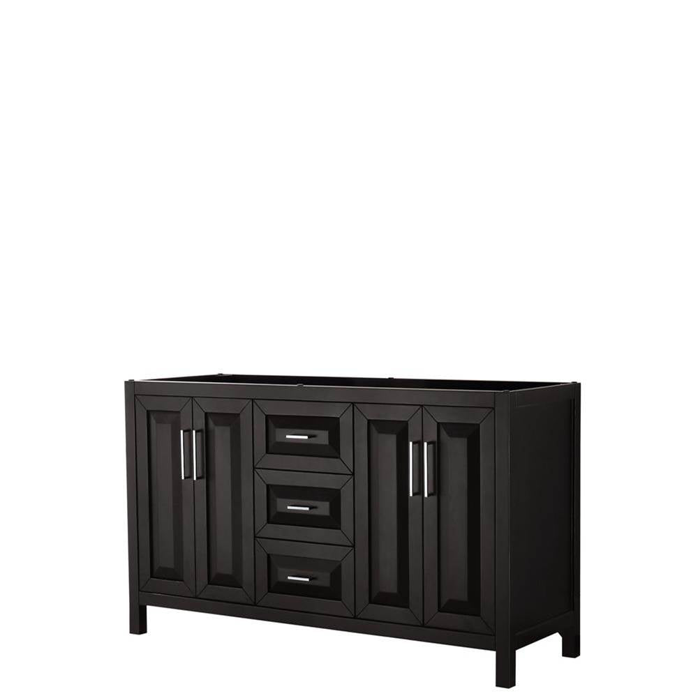 Wyndham Collection - Daria 60 Inch Double Bathroom Vanity in Dark Espresso, No Countertop, No Sink, and No Mirror - Dark Espresso