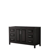 Wyndham Collection - Daria 60 Inch Single Bathroom Vanity in Dark Espresso, No Countertop, No Sink, and No Mirror - Dark Espresso