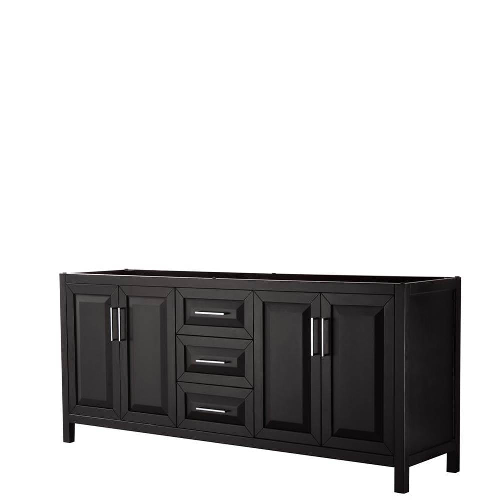 Wyndham Collection - Daria 80 Inch Double Bathroom Vanity in Dark Espresso, No Countertop, No Sink, and No Mirror - Dark Espresso