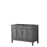 Wyndham Collection - Margate 48 Inch Single Bathroom Vanity in Dark Gray, No Countertop, No Sink, and No Mirror - Dark Gray