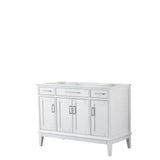 Wyndham Collection - Margate 48 Inch Single Bathroom Vanity in White, No Countertop, No Sink, and No Mirror - White