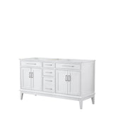 Wyndham Collection - Margate 60 Inch Double Bathroom Vanity in White, No Countertop, No Sink, and No Mirror - White