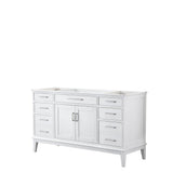 Wyndham Collection - Margate 60 Inch Single Bathroom Vanity in White, No Countertop, No Sink, and No Mirror - White