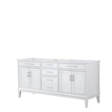 Wyndham Collection - Margate 72 Inch Double Bathroom Vanity in White, No Countertop, No Sink, and No Mirror - White