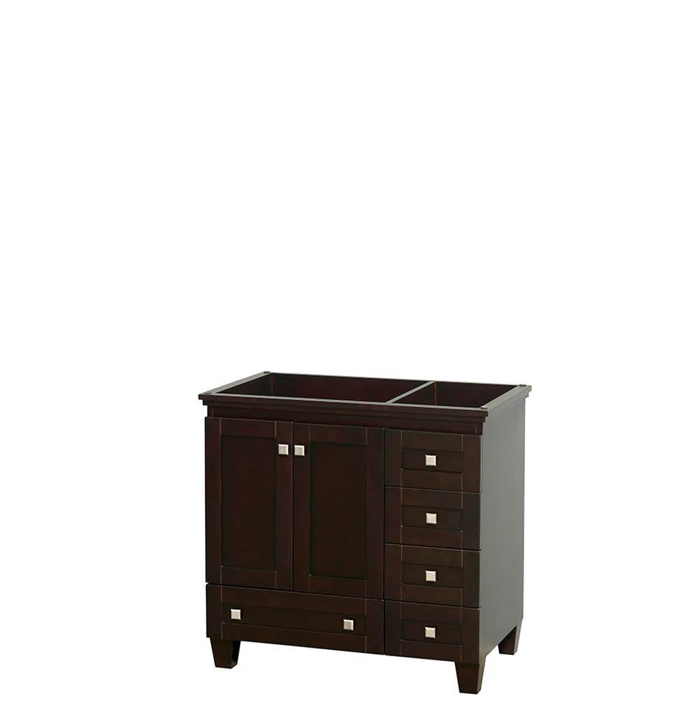 Wyndham Collection - Acclaim 36 Inch Single Bathroom Vanity in Espresso, No Countertop, No Sink, and No Mirror - Espresso