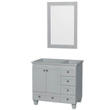 Wyndham Collection - Acclaim 36 Inch Single Bathroom Vanity in Oyster Gray, No Countertop, No Sink, and 24 Inch Mirror - Oyster Gray