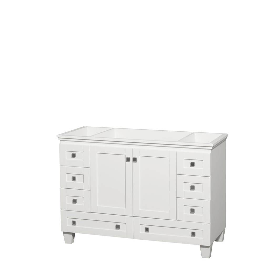 Wyndham Collection - Acclaim 48 Inch Single Bathroom Vanity in White, No Countertop, No Sink, and No Mirror - White