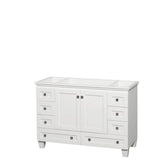 Wyndham Collection - Acclaim 48 Inch Single Bathroom Vanity in White, No Countertop, No Sink, and No Mirror - White