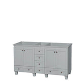 Wyndham Collection - Acclaim 60 Inch Double Bathroom Vanity in Oyster Gray, No Countertop, No Sinks, and No Mirrors - Oyster Gray