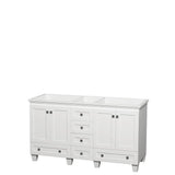 Wyndham Collection - Acclaim 60 Inch Double Bathroom Vanity in White, No Countertop, No Sinks, and No Mirrors - White