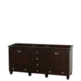 Wyndham Collection - Acclaim 72 Inch Double Bathroom Vanity in Espresso, No Countertop, No Sinks, and No Mirrors - Espresso
