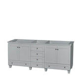 Wyndham Collection - Acclaim 80 Inch Double Bathroom Vanity in Oyster Gray, No Countertop, No Sinks, and No Mirrors - Oyster Gray