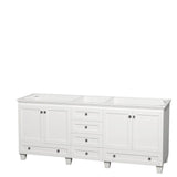 Wyndham Collection - Acclaim 80 Inch Double Bathroom Vanity in White, No Countertop, No Sinks, and No Mirrors - White