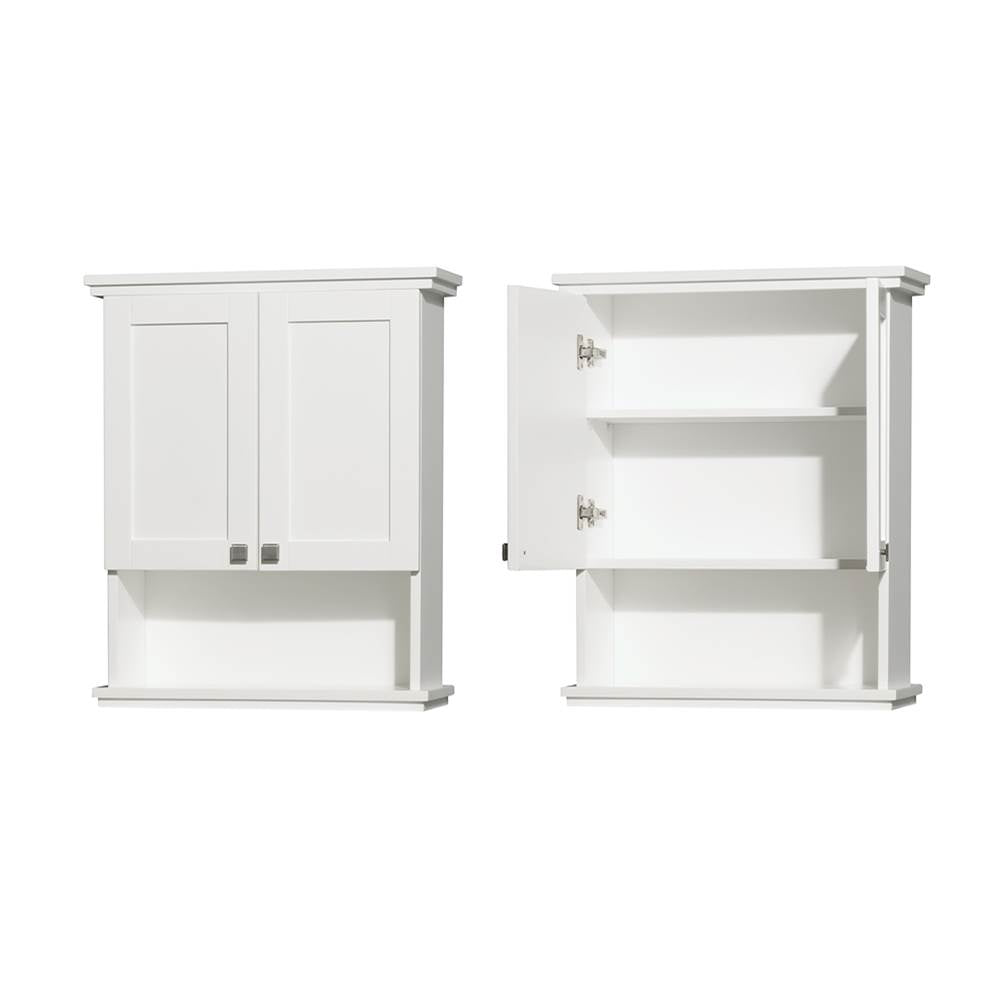 Acclaim Solid Oak Bathroom Wall-Mounted Storage Cabinet in Espresso