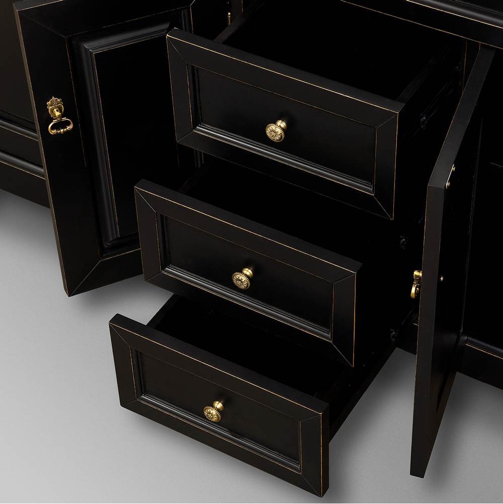 Andover 72 Inch Double Bathroom Vanity in Black, White Carrara Marble Countertop, Undermount Oval Sinks, and 28 Inch Mirrors