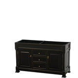 Wyndham Collection - Andover 60 Inch Double Bathroom Vanity in Black, No Countertop, No Sink, and No Mirror - Black