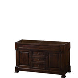 Wyndham Collection - Andover 60 Inch Double Bathroom Vanity in Dark Cherry, No Countertop, No Sink, and No Mirror - Dark Cherry
