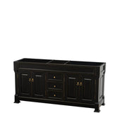 Wyndham Collection - Andover 72 Inch Double Bathroom Vanity in Black, No Countertop, No Sink, and No Mirror - Black