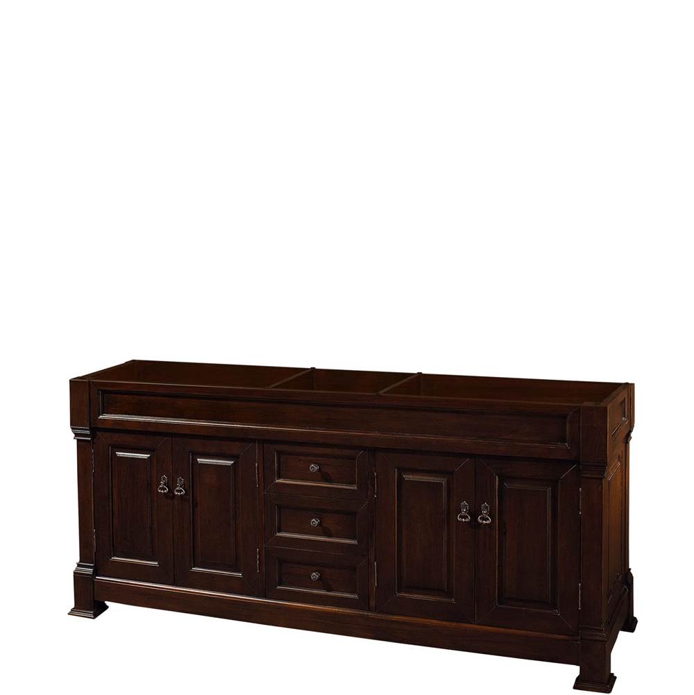 Wyndham Collection - Andover 72 Inch Double Bathroom Vanity in Dark Cherry, No Countertop, No Sink, and No Mirror - Dark Cherry