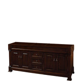 Wyndham Collection - Andover 72 Inch Double Bathroom Vanity in Dark Cherry, No Countertop, No Sink, and No Mirror - Dark Cherry