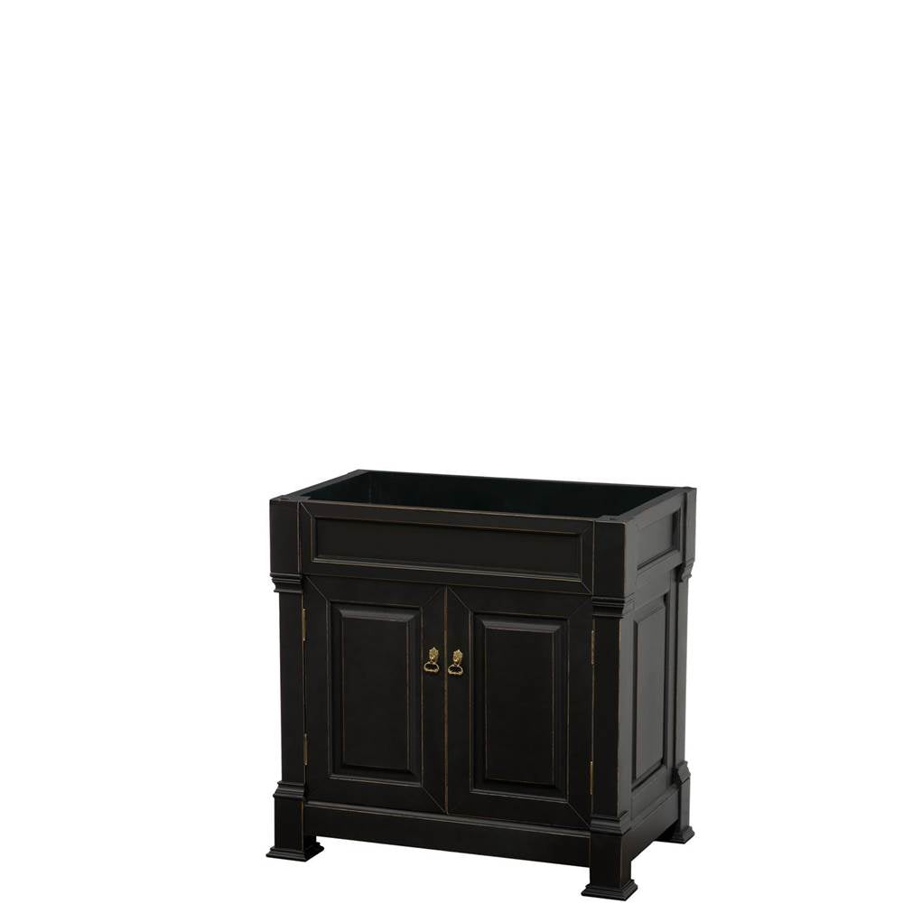 Wyndham Collection - Andover 36 Inch Single Bathroom Vanity in Black, No Countertop, No Sink, and No Mirror - Black