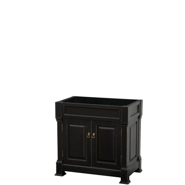 Wyndham Collection - Andover 36 Inch Single Bathroom Vanity in Black, No Countertop, No Sink, and No Mirror - Black