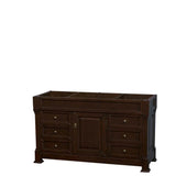 Wyndham Collection - Andover 60 Inch Single Bathroom Vanity in Dark Cherry, No Countertop, No Sink, and No Mirror - Dark Cherry
