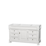 Wyndham Collection - Andover 60 Inch Single Bathroom Vanity in White, No Countertop, No Sink, and No Mirror - White