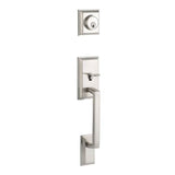 Yale Expressions - Yale Ellington Single Cylinder Exterior Entry Set, Kwikset Keyway, Satin Nickel - Satin Nickel