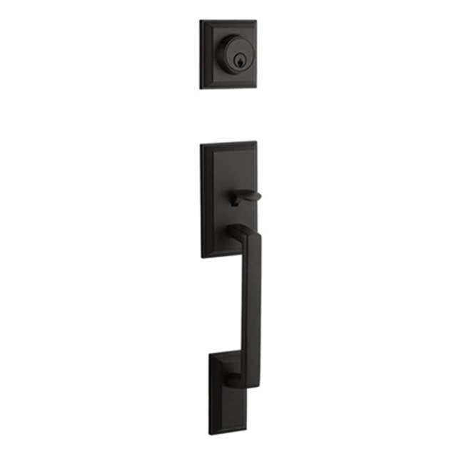 Yale Expressions - Yale Ellington Single Cylinder Exterior Entry Set, Kwikset Keyway, Flat Black - Flat Black