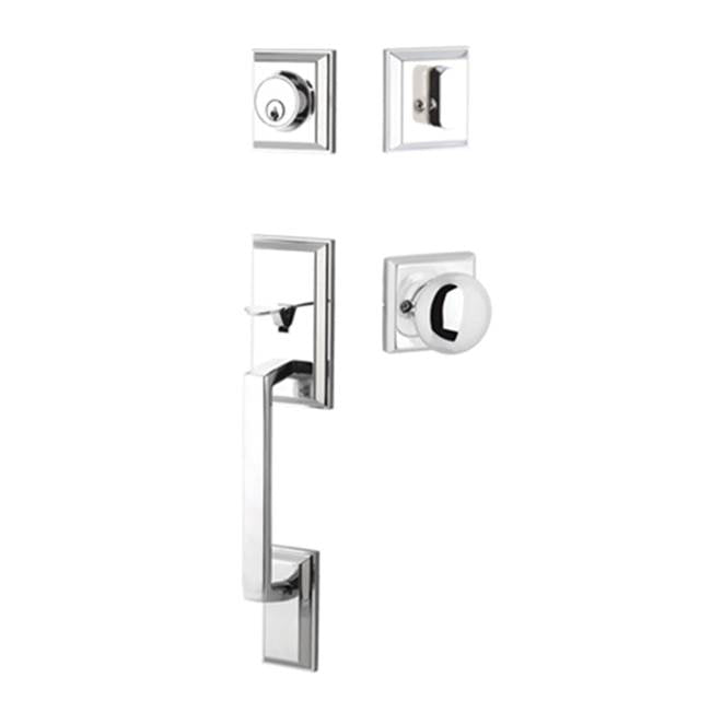 Yale Expressions - Yale Ellington Single Cylinder Entry Set, Walker Knob, Weiser Keyway, Polished Chrome - Polished Chrome