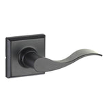 Yale Expressions - Yale Ellington Rosette with Keyed Brunswick Lever, Weiser Keyway, Flat Black - Flat Black