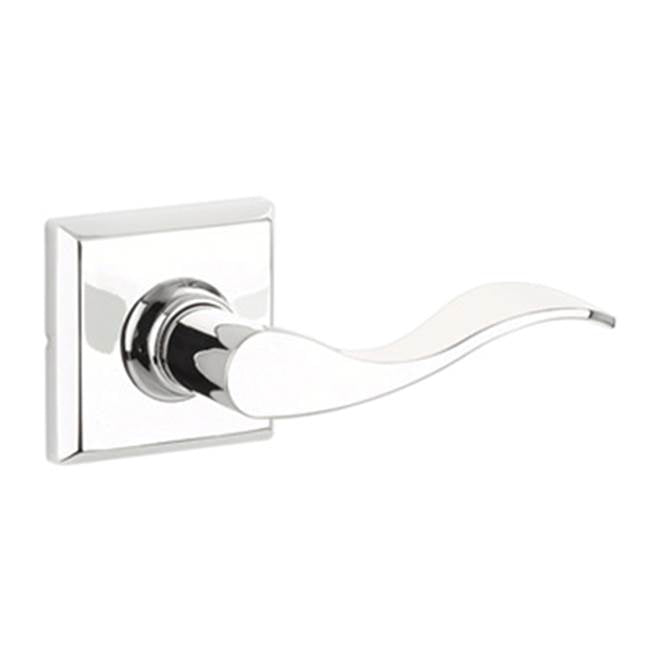 Yale Expressions - Yale Ellington Rosette with Keyed Brunswick Lever, Weiser Keyway, Polished Chrome - Polished Chrome