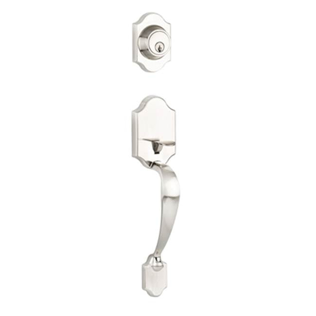 Yale Expressions - Yale Everly Single Cylinder Exterior Entry Set, Weiser Keyway, Satin Nickel - Satin Nickel