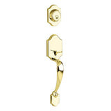 Yale Expressions - Yale Everly Single Cylinder Exterior Entry Set, Weiser Keyway, Polished Brass - Polished Brass