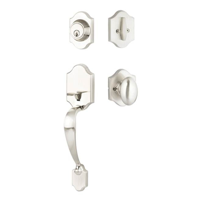 Yale Expressions - Yale Everly Single Cylinder Entry Set, Auburn Knob, Satin Nickel - Satin Nickel
