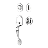 Yale Expressions - Yale Everly Single Cylinder Entry Set, Auburn Knob, Weiser Keyway, Polished Chrome - Polished Chrome