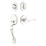 Yale Expressions - Yale Everly Single Cylinder Entry Set, Farmington Lever Left Handed, Weiser Keyway, Satin Nickel - Satin Nickel