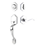 Yale Expressions - Yale Everly Single Cylinder Entry Set, Farmington Lever Right Handed, Weiser Keyway, Polished Chrome - Polished Chrome
