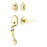 Yale Expressions - Yale Everly Single Cylinder Entry Set, Farmington Lever Right Handed, Kwikset Keyway, Polished Brass - Polished Brass