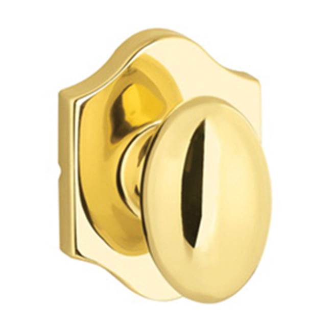 Yale Expressions - Yale Everly Rosette with Keyed Auburn Knob, Weiser Keyway, Polished Brass - Polished Brass