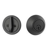 Yale Expressions - Yale Maguire Single Cylinder Deadbolt, Kwikset Keyway, Flat Black - Flat Black