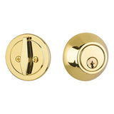Yale Expressions - Yale Maguire Single Cylinder Deadbolt, Kwikset Keyway, Polished Brass - Polished Brass