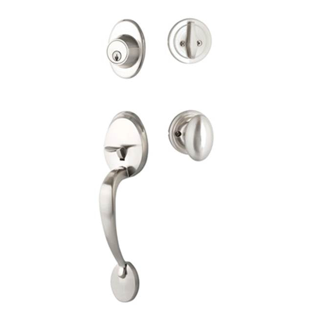 Yale Expressions - Yale Maguire Single Cylinder Entry Set, Auburn Knob, Weiser Keyway, Satin Nickel - Satin Nickel