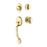 Yale Expressions - Yale Maguire Single Cylinder Entry Set, Auburn Knob, Weiser Keyway, Polished Brass - Polished Brass
