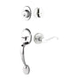 Yale Expressions - Yale Maguire Single Cylinder Entry Set, Farmington Lever Left Handed, Weiser Keyway, Polished Brass - Polished Brass