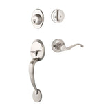 Yale Expressions - Yale Maguire Single Cylinder Entry Set, Farmington Lever Right Handed, Kwikset Keyway, Satin Nickel - Satin Nickel