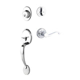 Yale Expressions - Yale Maguire Single Cylinder Entry Set, Farmington Lever Right Handed, Weiser Keyway, Polished Chrome - Polished Chrome